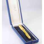 A FINE FABERGE CORONATION YELLOW LIMITED EDITION FOUNTAIN PEN BY MICHEL PERCHIN,