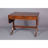 A REGENCY SATINWOOD AND ROSEWOOD SOFA TABLE,