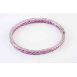 A BURMESE RUBY SET BANGLE,