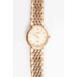 A ROTARY 9 CARAT GOLD LADY'S WRIST WATCH, circular dial with baton markers,