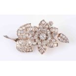 A LATE 19TH CENTURY DIAMOND SPRAY BROOCH,