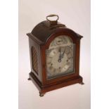 A GEORGE III STYLE MAHOGANY WESTMINSTER CHIME BRACKET CLOCK, CIRCA 1920,