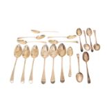 A SET OF SIX GEORGE IV SILVER DESSERT SPOONS, Thomas Wallis,