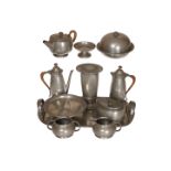 LIBERTY & CO A COLLECTION OF ARTS AND CRAFTS PEWTER,