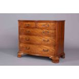 A FINE QUALITY MAHOGANY SERPENTINE CHEST OF DRAWERS IN GEORGE III STYLE,