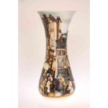 A LARGE MOORCROFT "TIMES GONE BY" VASE, first quality, retains original price label of £5,465.