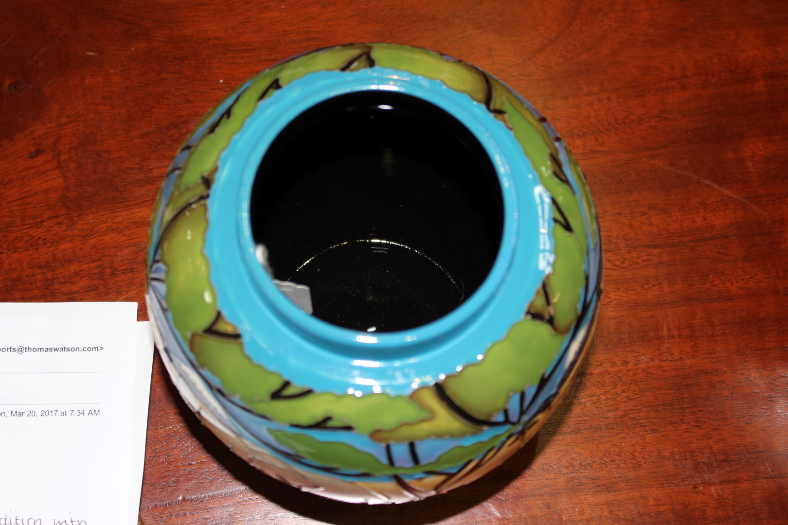 A MOORCROFT "TREETOPS" GINGER JAR AND COVER, first quality. 20. - Image 4 of 9