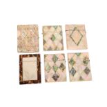 A COLLECTION OF SIX 19TH CENTURY CARD CASES, comprising four of mother-of-pearl and abalone,