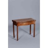 A GEORGE III MAHOGANY TRIPLE TOP TABLE,