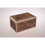 A INTERESTING VICTORIAN SILVER AND COPPER DESK BOX, Elkington & Co, London 1862, rectangular,