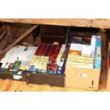 Three boxes of model vehicles including Matchbox,