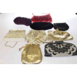 Collection of ladies evening bags and beadwork bags