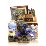 Glass paperweights, Oriental ware, chess pieces,