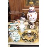 Collection of Masons china including Imperial vase and bowl, four pieces of Chartreuse,