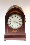 Inlaid mahogany mantel clock