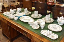 Coalport 'Ming Rose' sixty two piece dinner and tea service in little used, if at all,