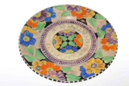 Maling hand painted flower decorated plate