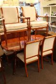Barker & Stonehouse extending dining table and leaf together with six dining chairs