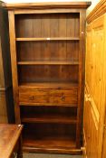 Hardwood open bookcase