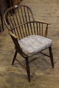 19th Century elm spoke back Windsor elbow chair