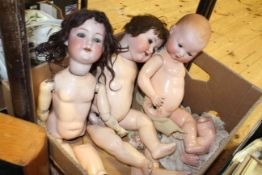 Three Armand Marseille bisque head dolls