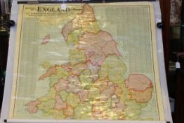 Scarboroughs canvas map of England and Wales