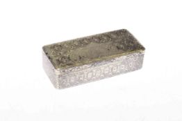 Russian silver and neillio snuff box