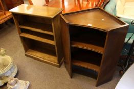 Webber oak open bookcase and open corner cabinet (2)