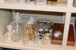 Wedgwood Campion china, three glass decanters and glassware, canteen of cutlery, china,