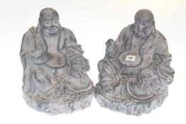 Pair seated buddhas