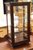 Mahogany counter top display cabinet