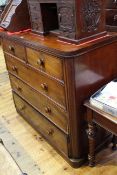 Victorian mahogany chest of two short above three long drawers on plinth base