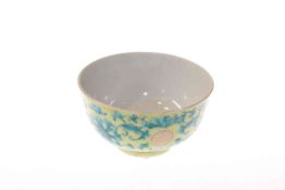 Chinese Famille Jaune bowl, 10cm,