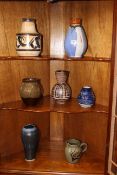 Collection of seven pieces of Studio Pottery
