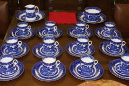 Phoenix China forty piece blue and white tea set