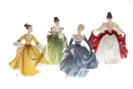 Collection of four Royal Doulton lady figures