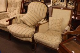 Two French occasional armchairs