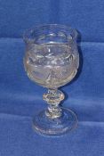Large 19th Century cut glass goblet