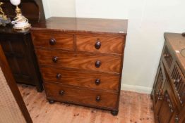 Victorian mahogany chest of two short above two three long drawers