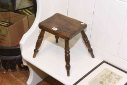 Antique turned leg stool