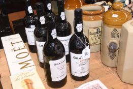 Six bottles of Graham's vintage Port
