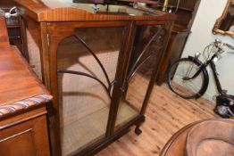 Early 20th Century mahogany two door china cabinet on ball and claw legs