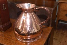 Large polished copper jug