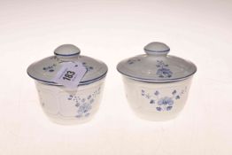 Pair of Herend bowls and covers