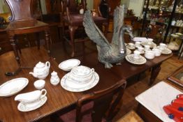 Royal Worcester Mayfield eight place setting dinner and tea service with tureen and teapot (little