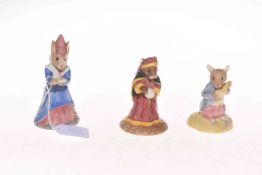 Eight Royal Doulton Bunnykins and four Royal Doulton Beatrix Potter figures