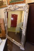 Large contemporary silvered frame mirror,