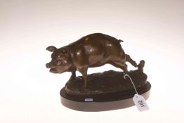 Bronze of a pig
