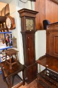 Antique 30 hour longcase clock having square brass dial inscribed Stringer,