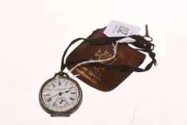 Silver 'Inter Changeable' fob watch